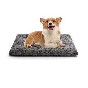 Medium Dog Bed, Luxury Rose Velvet Pet Mattress, Washable Dog Mattress 30x19 in